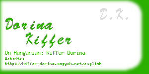 dorina kiffer business card
